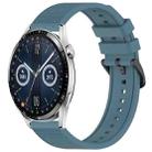 For Huawei Watch GT3 46mm 22mm Textured Silicone Solid Color Watch Band(Rock Cyan) - 1