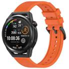 For Huawei Watch GT Runner 22mm Textured Silicone Solid Color Watch Band(Orange) - 1