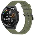 For Huawei Watch GT Runner 22mm Textured Silicone Solid Color Watch Band(Green) - 1