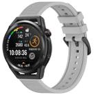 For Huawei Watch GT Runner 22mm Textured Silicone Solid Color Watch Band(Grey) - 1
