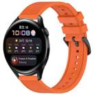 For Huawei Watch 3 22mm Textured Silicone Solid Color Watch Band(Orange) - 1