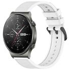 For Huawei GT2 Pro 22mm Textured Silicone Solid Color Watch Band(White) - 1