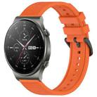 For Huawei GT2 Pro 22mm Textured Silicone Solid Color Watch Band(Orange) - 1