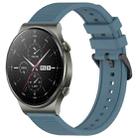 For Huawei GT2 Pro 22mm Textured Silicone Solid Color Watch Band(Rock Cyan) - 1