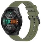 For Huawei Watch GT 2E 22mm Textured Silicone Solid Color Watch Band(Green) - 1