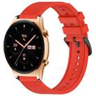 For Honor Watch GS 3 22mm Textured Silicone Solid Color Watch Band(Red) - 1