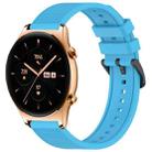 For Honor Watch GS 3 22mm Textured Silicone Solid Color Watch Band(Sky Blue) - 1