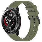 For Honor Watch GS Pro 22mm Textured Silicone Solid Color Watch Band(Green) - 1