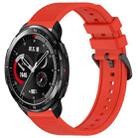 For Honor Watch GS Pro 22mm Textured Silicone Solid Color Watch Band(Red) - 1