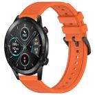 For Honor Magic Watch 2 46mm 22mm Textured Silicone Solid Color Watch Band(Orange) - 1