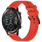 For Honor Magic Watch 2 46mm 22mm Textured Silicone Solid Color Watch Band(Red) - 1