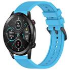 For Honor Magic Watch 2 46mm 22mm Textured Silicone Solid Color Watch Band(Sky Blue) - 1