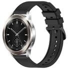 For Xiaomi Watch S3 22mm Textured Silicone Solid Color Watch Band(Black) - 1