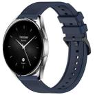 For Xiaomi Watch S2 22mm Textured Silicone Solid Color Watch Band(Midnight Blue) - 1