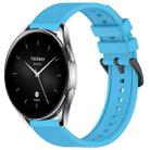 For Xiaomi Watch S2 22mm Textured Silicone Solid Color Watch Band(Sky Blue) - 1