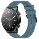 For Xiaomi MI Watch S1 22mm Textured Silicone Solid Color Watch Band(Rock Cyan) - 1