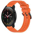 For Xiaomi MI Watch S1 Pro 22mm Textured Silicone Solid Color Watch Band(Orange) - 1