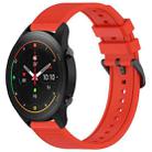 For Xiaomi MI Watch S1 Pro 22mm Textured Silicone Solid Color Watch Band(Red) - 1