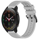 For Xiaomi MI Watch S1 Pro 22mm Textured Silicone Solid Color Watch Band(Grey) - 1