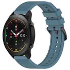 For Xiaomi MI Watch S1 Pro 22mm Textured Silicone Solid Color Watch Band(Rock Cyan) - 1