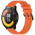 For Xiaomi Watch S1 Active 22mm Textured Silicone Solid Color Watch Band(Orange) - 1