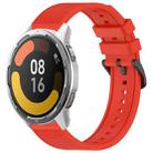 For Xiaomi MI Watch Color 2 22mm Textured Silicone Solid Color Watch Band(Red) - 1
