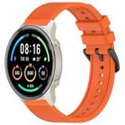 For Xiaomi MI Watch Sport 22mm Textured Silicone Solid Color Watch Band(Orange) - 1