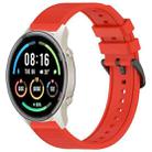 For Xiaomi MI Watch Sport 22mm Textured Silicone Solid Color Watch Band(Red) - 1