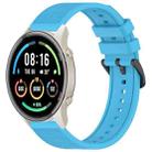 For Xiaomi MI Watch Sport 22mm Textured Silicone Solid Color Watch Band(Sky Blue) - 1