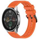 For Xiaomi MI Watch Color 22mm Textured Silicone Solid Color Watch Band(Orange) - 1