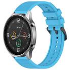 For Xiaomi MI Watch Color 22mm Textured Silicone Solid Color Watch Band(Sky Blue) - 1