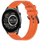 For Xiaomi Haylou RT2 LS10 22mm Textured Silicone Solid Color Watch Band(Orange) - 1