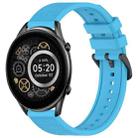For Xiaomi Haylou RT2 LS10 22mm Textured Silicone Solid Color Watch Band(Sky Blue) - 1