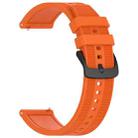 For Xiaomi Haylou GST LS09B 22mm Textured Silicone Solid Color Watch Band(Orange) - 2