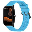 For Xiaomi Haylou GST LS09B 22mm Textured Silicone Solid Color Watch Band(Sky Blue) - 1