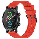 For Xiaomi Haylou RT LS05S 22mm Textured Silicone Solid Color Watch Band(Red) - 1