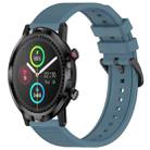 For Xiaomi Haylou RT LS05S 22mm Textured Silicone Solid Color Watch Band(Rock Cyan) - 1