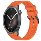 For Amazfit Balance 22mm Textured Silicone Solid Color Watch Band(Orange) - 1