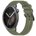 For Amazfit Balance 22mm Textured Silicone Solid Color Watch Band(Green) - 1