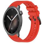 For Amazfit Balance 22mm Textured Silicone Solid Color Watch Band(Red) - 1