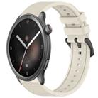 For Amazfit Balance 22mm Textured Silicone Solid Color Watch Band(Starlight) - 1