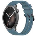 For Amazfit Balance 22mm Textured Silicone Solid Color Watch Band(Rock Cyan) - 1