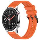 For Amazfit GTR 4 22mm Textured Silicone Solid Color Watch Band(Orange) - 1