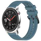 For Amazfit GTR 4 22mm Textured Silicone Solid Color Watch Band(Rock Cyan) - 1