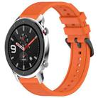 For Amazfit GTR 4 Pro 22mm Textured Silicone Solid Color Watch Band(Orange) - 1