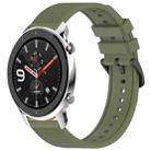 For Amazfit GTR 4 Pro 22mm Textured Silicone Solid Color Watch Band(Green) - 1