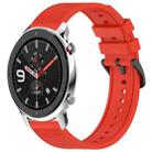 For Amazfit GTR 4 Pro 22mm Textured Silicone Solid Color Watch Band(Red) - 1