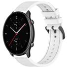 For Amazfit GTR 2e 22mm Textured Silicone Solid Color Watch Band(White) - 1