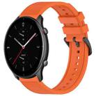 For Amazfit GTR 2e 22mm Textured Silicone Solid Color Watch Band(Orange) - 1