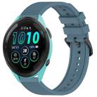 For Garmin Forerunner 265 22mm Textured Silicone Solid Color Watch Band(Rock Cyan) - 1